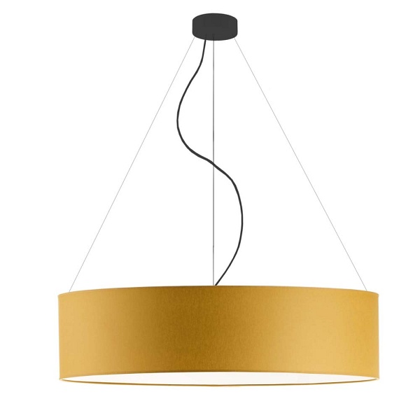 Lampa wisząca z regulacją wysokości PORTO fi - 80 cm - kolor musztardowy  Lysne