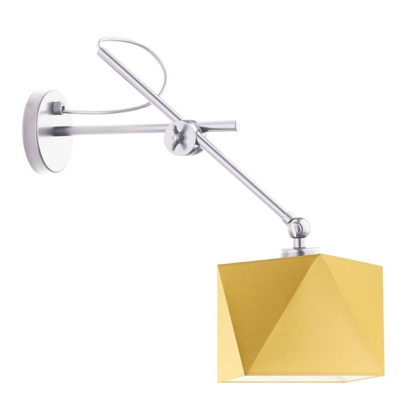 Lampka Biała  ścienna ze złotym wnętrzem TIRANA GOLD  Lysne