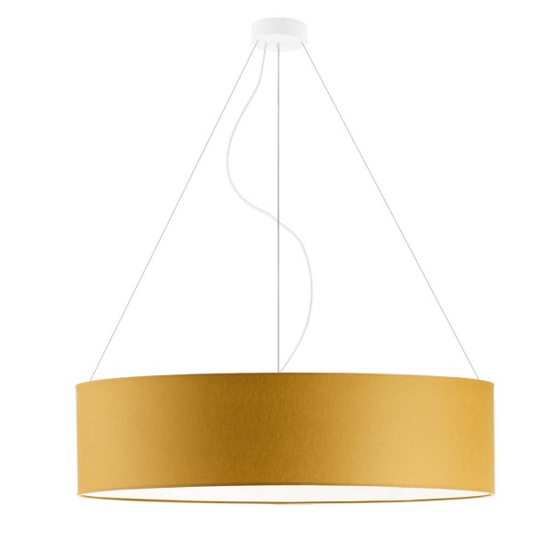 Lampa wisząca z regulacją wysokości PORTO fi - 80 cm - kolor musztardowy  Lysne