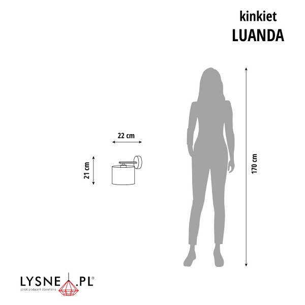 Nowoczesna oprawa ścienna LUANDA VELUR  Lysne