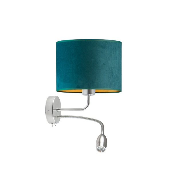 Lampka ścienna ze złotym wnętrzem CAPRI VELUR  Lysne