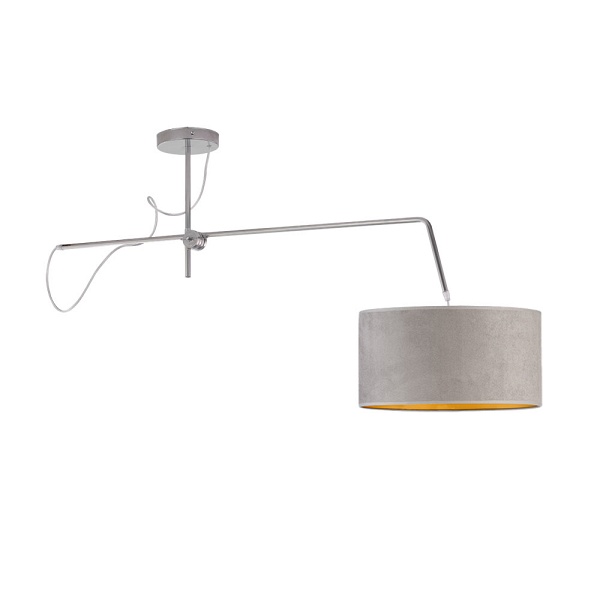 Lampa welurowa ze złotą amplą RIO VELUR  Lysne