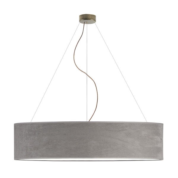 Lampa Designerska  wisząca PORTO VELUR fi - 100 cm - kolor szary  Lysne