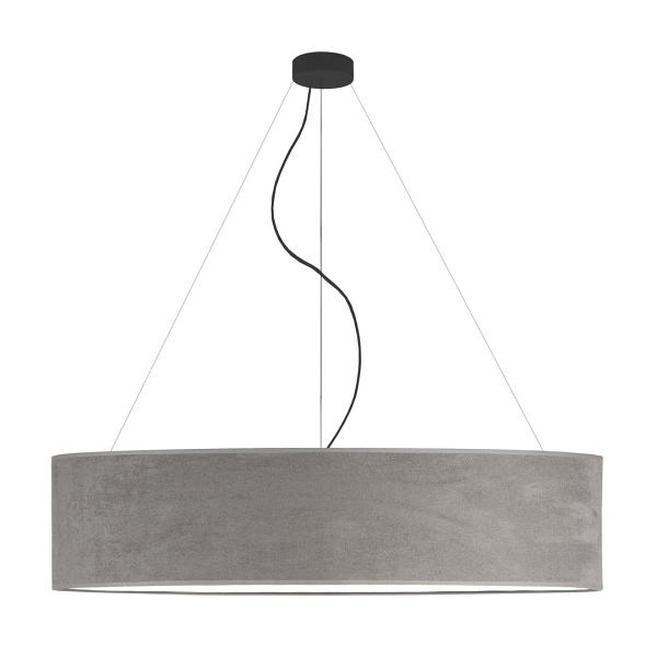 Lampa Designerska  wisząca PORTO VELUR fi - 100 cm - kolor szary  Lysne