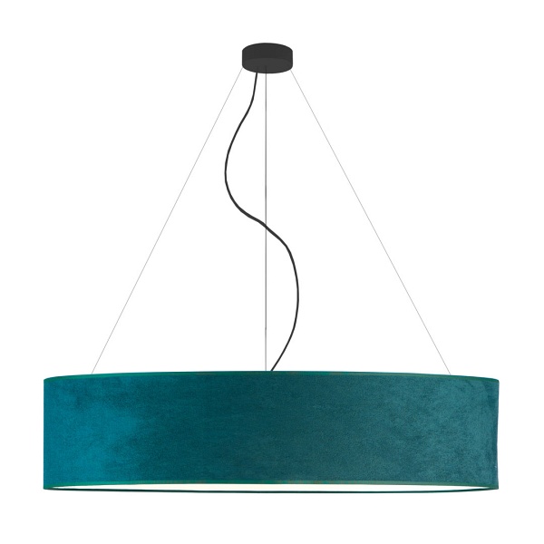 Lampa wisząca nad stół PORTO VELUR fi - 100 cm - kolor zieleń butelkowa  Lysne
