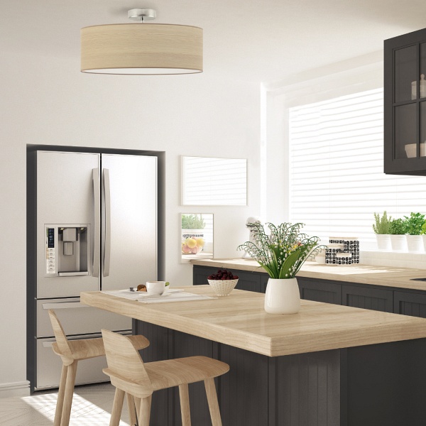 Plafoniera do kuchni WENECJA ECO fi - 50 cm - kolor dąb bielony  Lysne