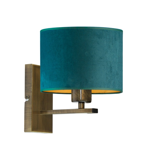 Oprawa ścienna do przedpokoju ELVORA VELUR ze złotym wnętrzem  Lysne