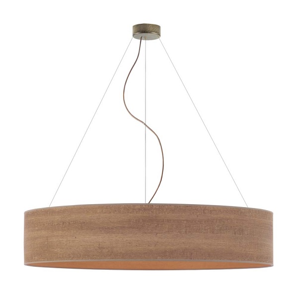 Lampa wisząca do salonu PORTO ECO fi - 100 cm - kolor orzechowy  Lysne
