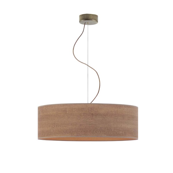 Lampa wisząca  HAJFA ECO fi - 60 cm - Orzechowy/Stare złoto  Lysne
