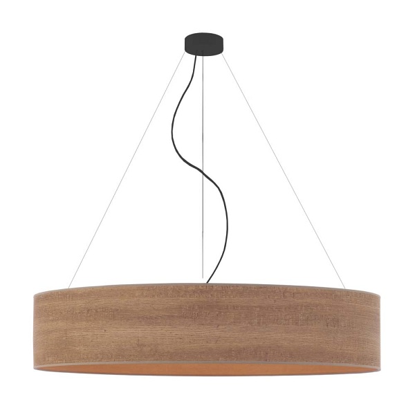 Lampa wisząca do salonu PORTO ECO fi - 100 cm - kolor orzechowy  Lysne