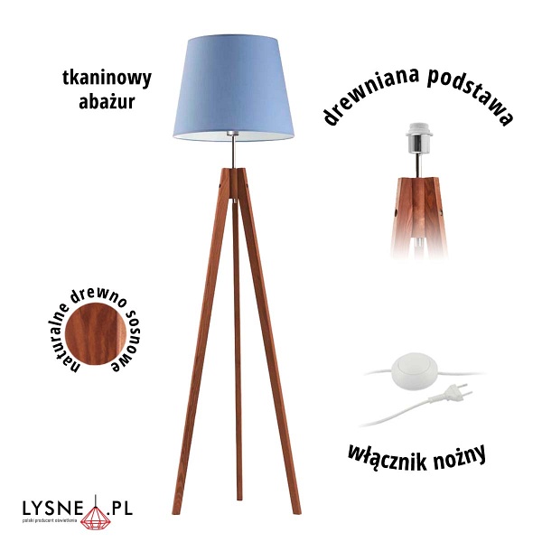 Lampa podłogowa na trzech nogach ARUBA  Lysne