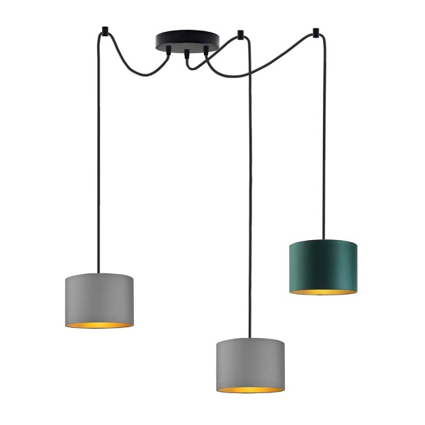 Żyrandol do salonu typu pająk WAIKIKI W3 GOLD  Lysne