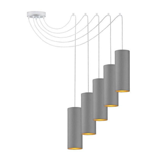 Lampa Designerska  wisząca pająk VIZELA T5 GOLD  Lysne