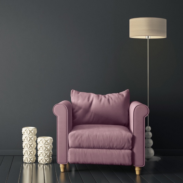 Lampa Srebrna  podłogowa ROMA ECO z ozdobnymi kulami  Lysne