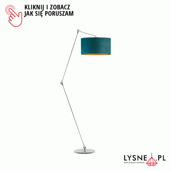 Lampa z regulacją kąta padania światła BARI VELUR  Lysne