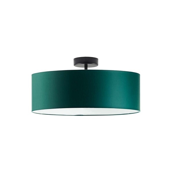 Plafon do salonu WENECJA fi - 50 cm - kolor zieleń butelkowa  Lysne