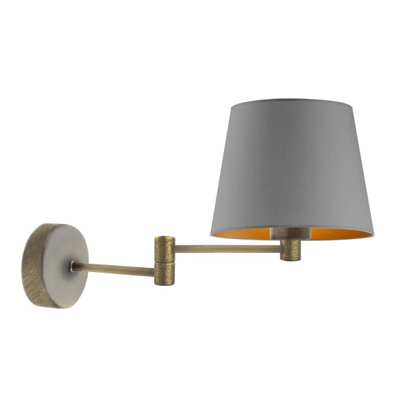 Lampa ścienna do sypialni LUGO GOLD  Lysne