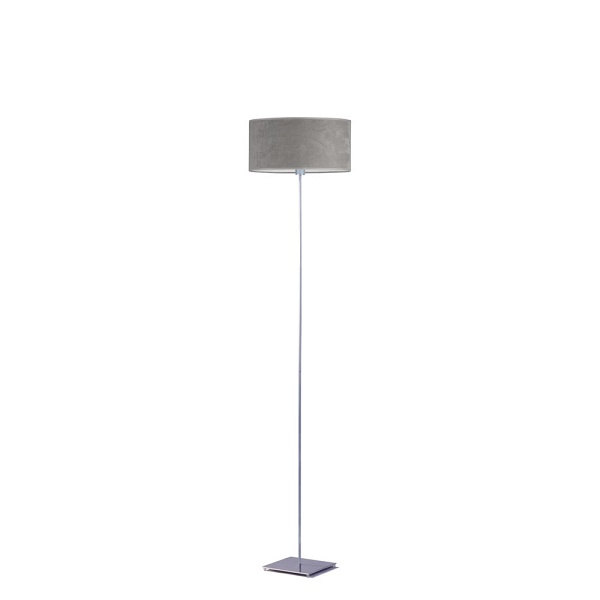 Lampa Elegancka  stojąca na chromowanym stelażu MEKSYK VELUR   Lysne