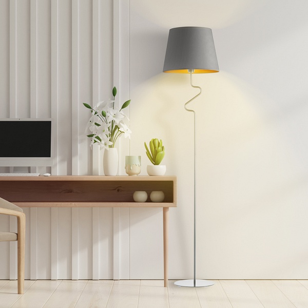 Nowoczesne oświetlenie podłogowe FOGO GOLD  Lysne