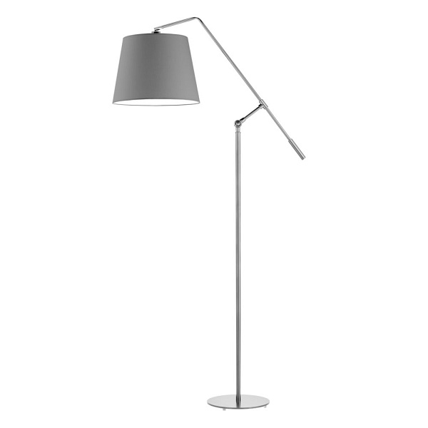 Lampa Szara  podłogowa do salonu BOLIVIA  Lysne