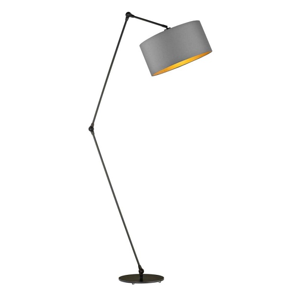 Lampa podłogowa z regulacją kąta padania światła BARI GOLD  Lysne