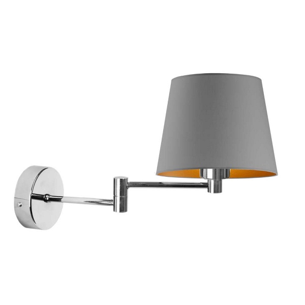 Kinkiet do sypialni nad łóżko LUGO GOLD  Lysne