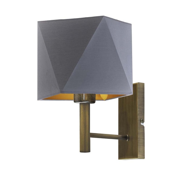 Kinkiet ścienny salonowy MEDAN GOLD  Lysne