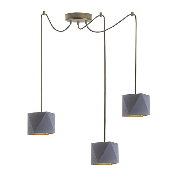 Lampa sufitowa z regulowaną wysokością KANO D3 GOLD  Lysne