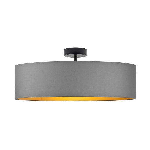 Plafoniera sufitowa WENECJA VELUR fi - 60 cm kolor szary  Lysne