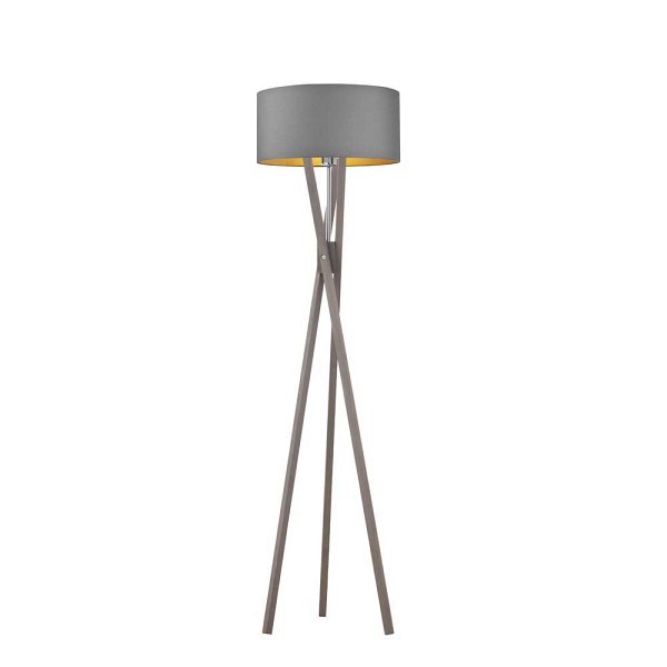 Lampa podłogowa na trzech nogach ELX GOLD  Lysne