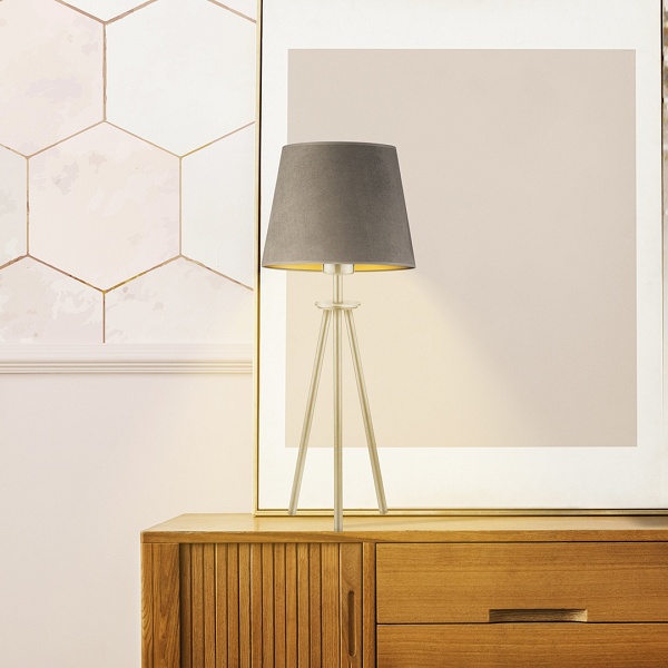 Lampka Nowoczesna  na komodę BERGEN VELUR  Lysne