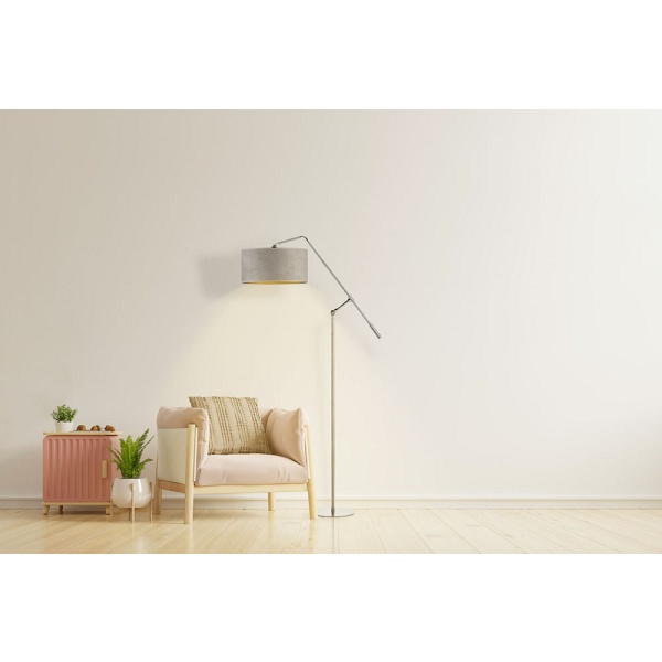 Lampa Podłogowa  stojąca z regulacją kąta padania światła LIBERIA VELUR  Lysne