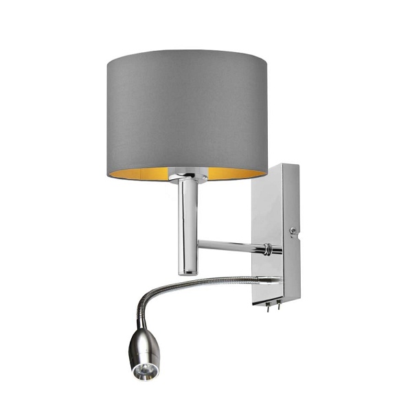 Nowoczesna oprawa ścienna do sypialni FLORYDA GOLD  Lysne