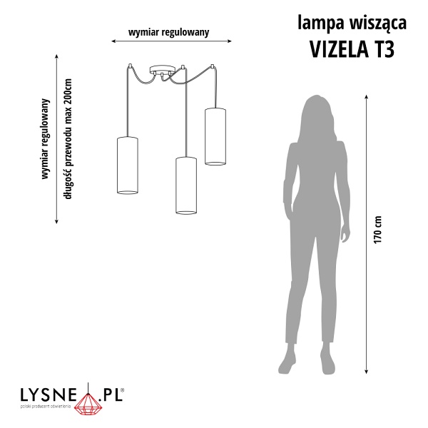 Żyrandol do kuchni VIZELA T3  Lysne