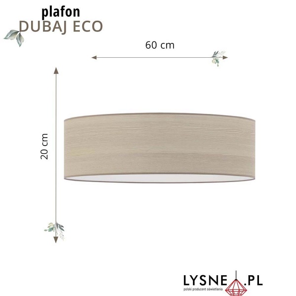 Lampa Nowoczesna  sufitowa DUBAJ ECO fi - 60 cm  Lysne