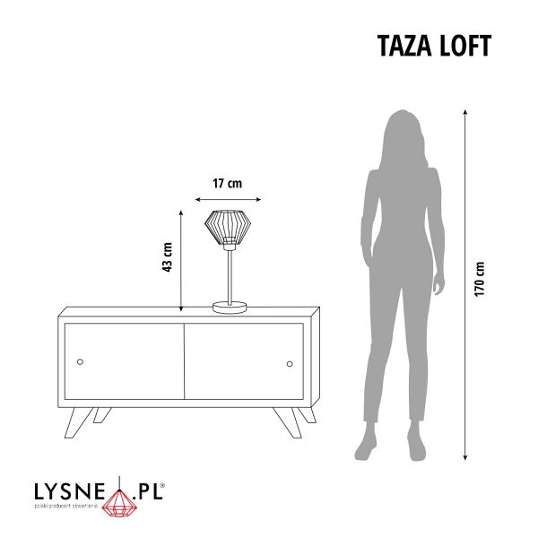 Lampa loftowa TAZA LOFT  Lysne