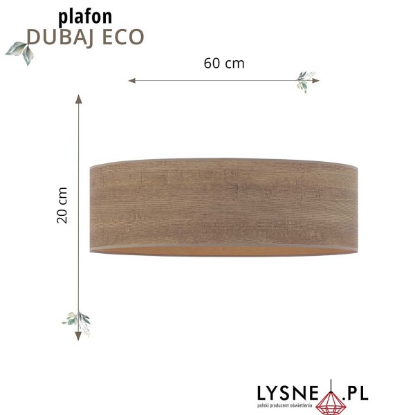 Żyrandol sufitowy DUBAJ ECO fi - 60 cm  Lysne