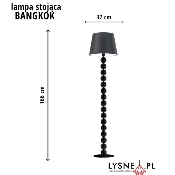 Lampa stojąca podłogowa BANGKOK Zielen butelkowa/Czarny  Lysne