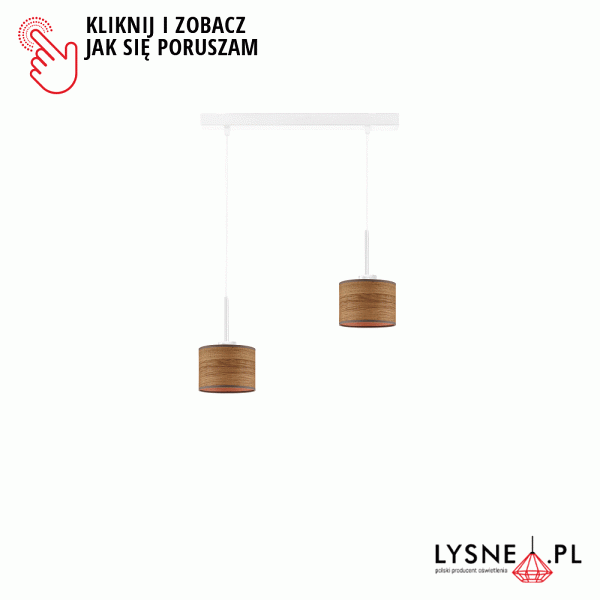 Żyrandol Dwupłomienny żyrandol do salonu MONTANA ECO  Lysne