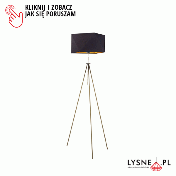 Lampa Nowoczesna  podłogowa do salonu HAVANA GOLD  Lysne