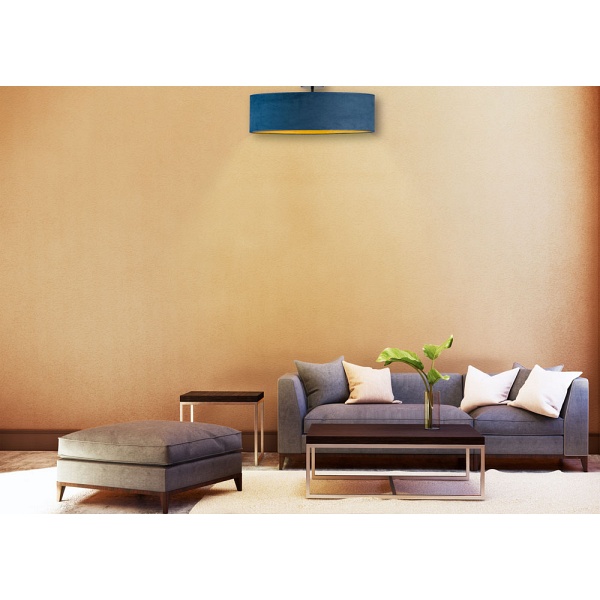 Lampa salonowa WENECJA VELUR fi - 40 cm kolor granatowy  Lysne