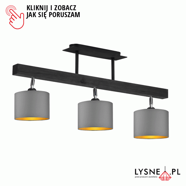 Plafon Nowoczesny  do salonu HOLLYWOOD GOLD  Lysne