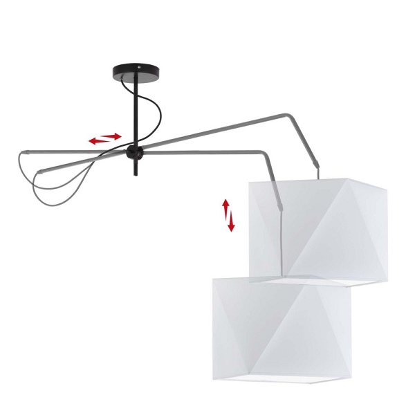 Lampa Biała  wisząca BUFFALO  Lysne