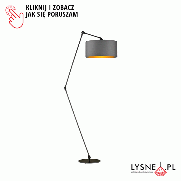 Lampa stojąca regulowana z wysięgnikiem BARI GOLD  Lysne