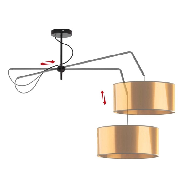 Lampa wisząca do salonu RIO MIRROR  Lysne