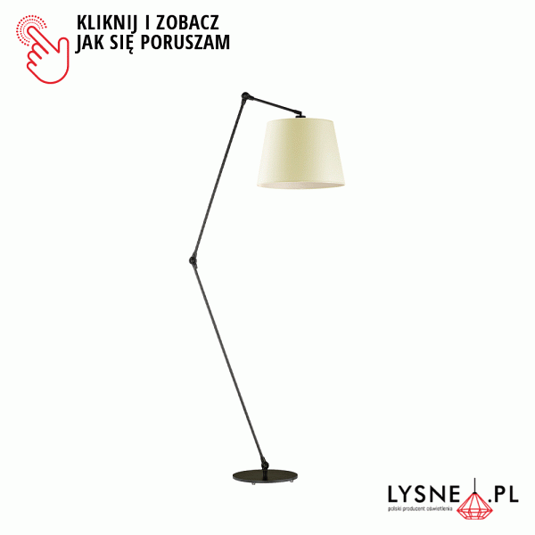 Lampa podłogowa z przegubem MANILA  Lysne