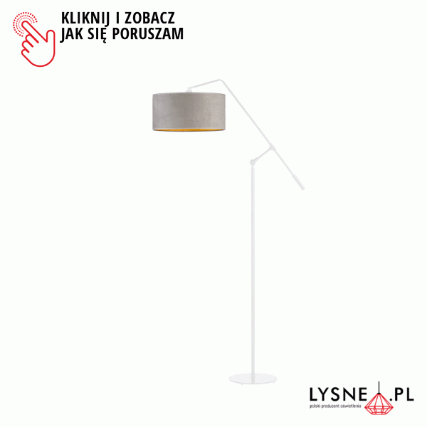 Lampa Stylowa  stojąca LIBERIA VELUR  Lysne