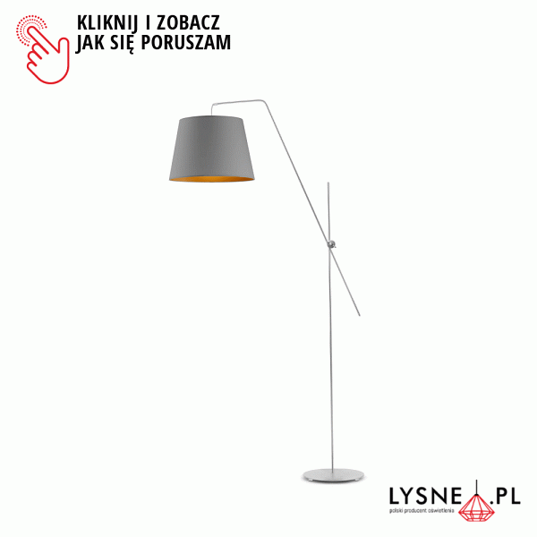 Lampa podłogowa do czytania VIGO GOLD  Lysne