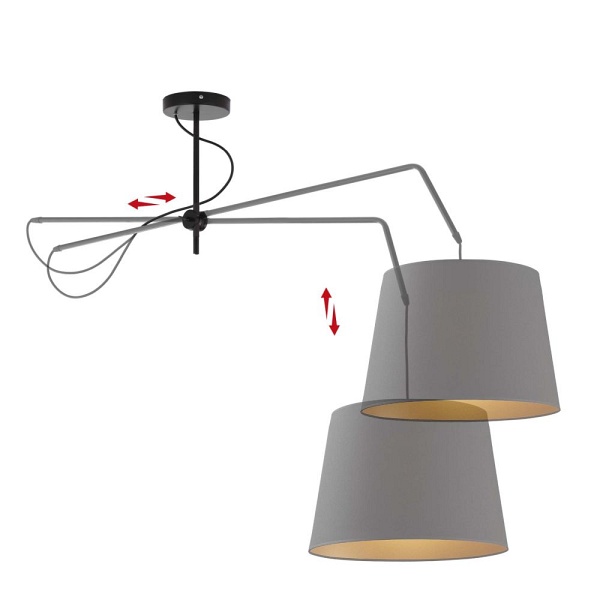 Lampa Designerska  wisząca OVIEDO GOLD  Lysne