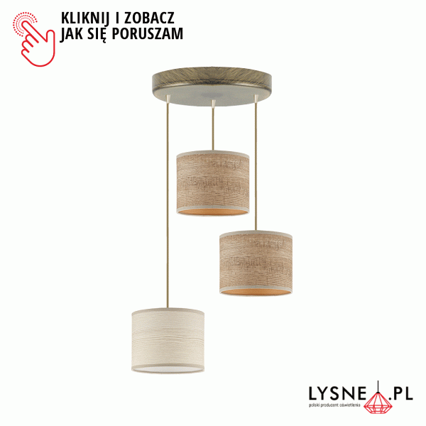 Lampa wisząca do jadalni PUEBLO ECO  Lysne